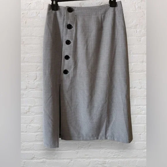 Anthropologie X Mare Mare Asymmetrical Button-down Midi Skirt Side Slit Size XS - Picture 4 of 10